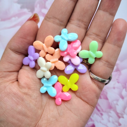 Acrylic Pastel Butterfly Beads