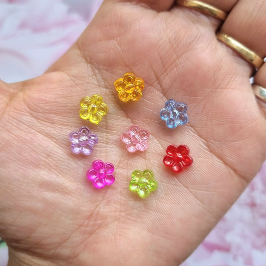 Acrylic Colourful Flower Beads