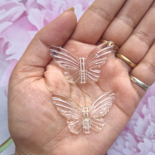 Acrylic Transparent Butterfly Beads