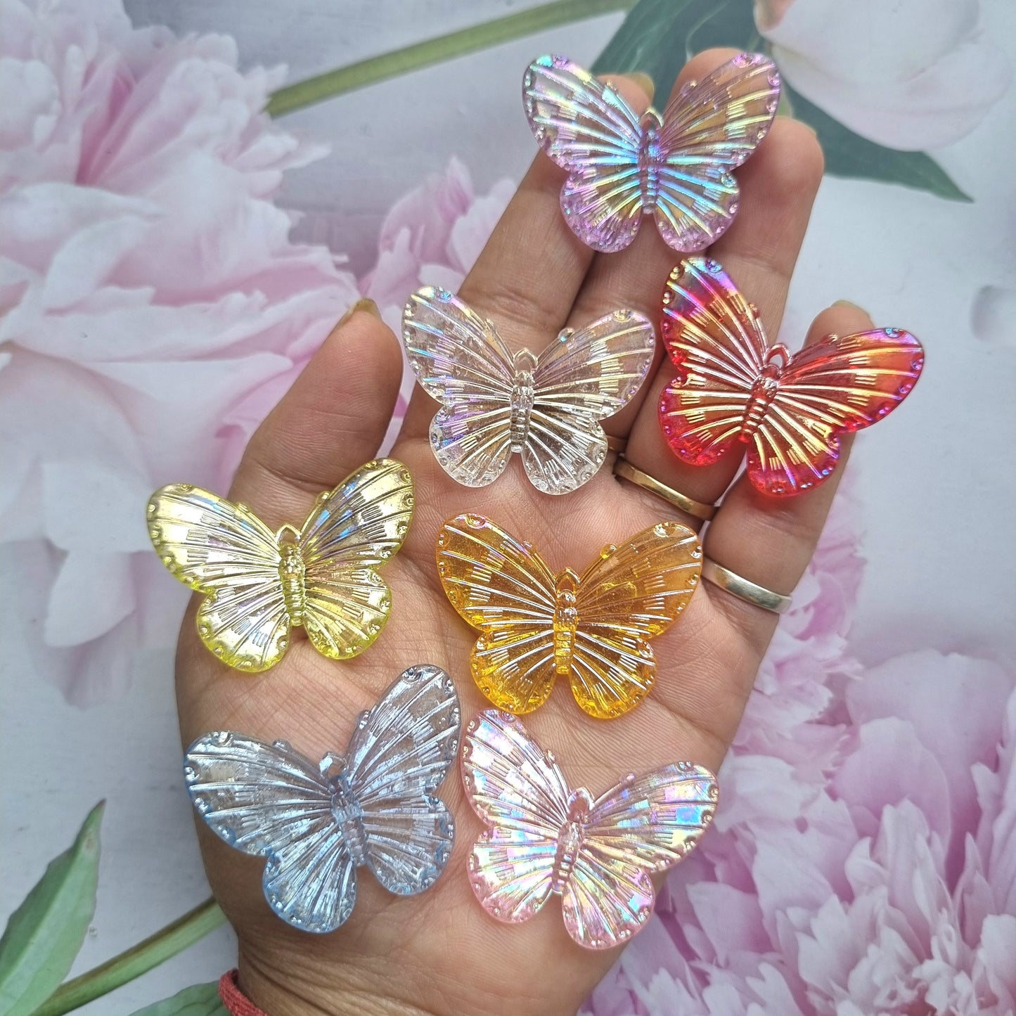 Acrylic Colourful Butterfly Hangings (Large)