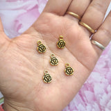 Golden Metal Charms - Tiny Flower