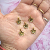 Golden Metal Charms - Flower