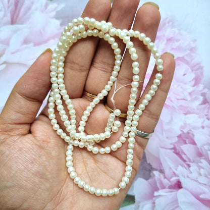 Glass Pearl Beads (Ivory Colour)