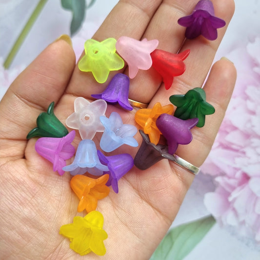 Acrylic Bell Flower Beads