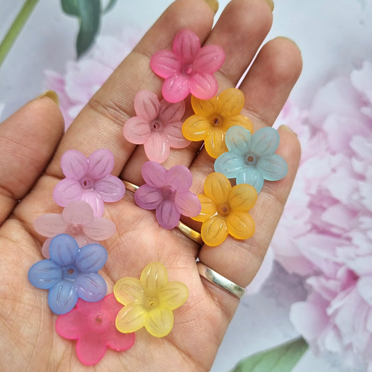 Acrylic Bell Flower Beads