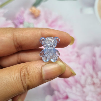 Acrylic Transparent Crackle Teddy Beads