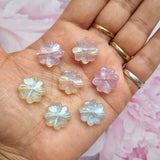 Acrylic Glitter Luminous Flower Beads