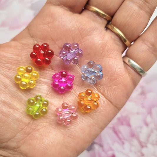Acrylic Transparent Colorful Flower