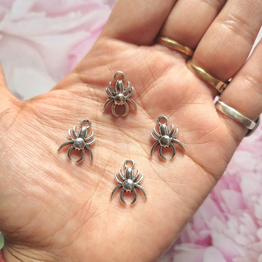 Silver Metal Charm - Spider