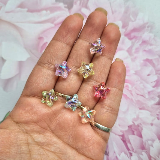 Premium Acrylic Star Beads | Iridescent