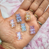 Premium Acrylic Glittery Teddy Beads