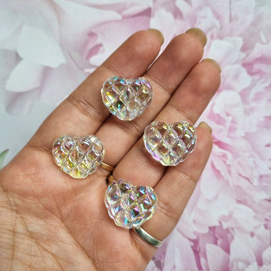 Premium Acrylic Heart Beads | Rainbow Shine