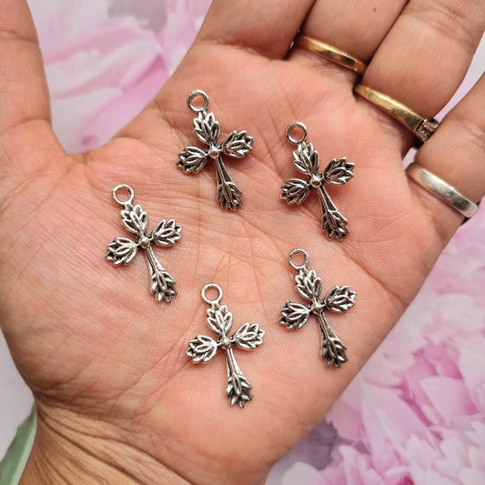 Silver Metal Charms - Cross