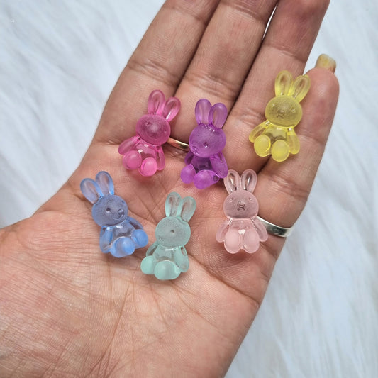 Acrylic Frost Rabbit Beads