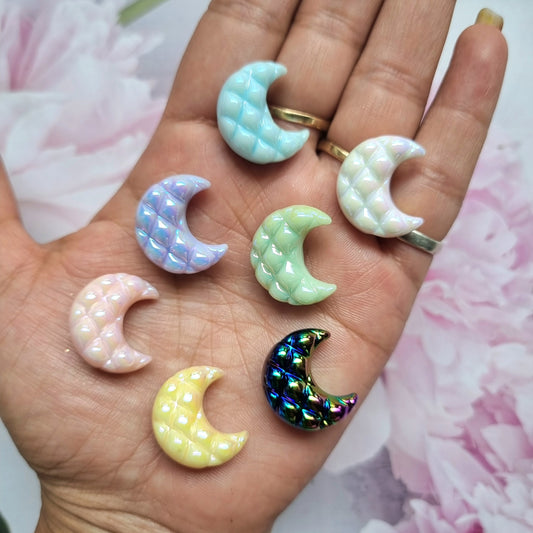 Acrylic Premium Crescent Moon | Rainbow Shine