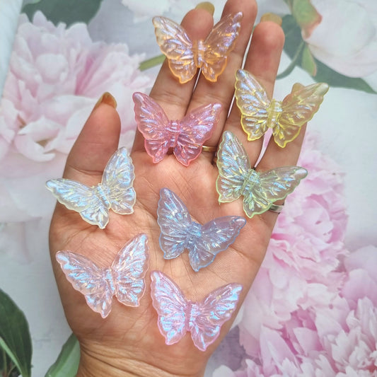 Luminous Acrylic Glitter Butterfly Beads