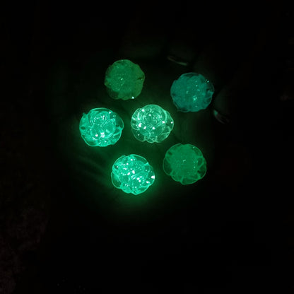 Luminous Acrylic Glitter Flower Beads