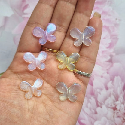 Luminous Acrylic Glitter Butterfly Beads