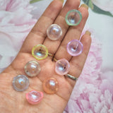 Luminous Acrylic Glitter Jelly Fish Caps Beads