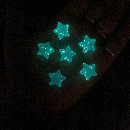Luminous Acrylic Glitter Star Beads