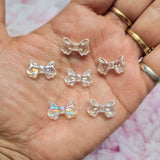 Acrylic Rainbow shine Transparent Bow Beads
