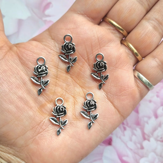 Metal Charms - Rose