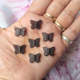 Acrylic Frosted Black Butterfly Beads (Small)
