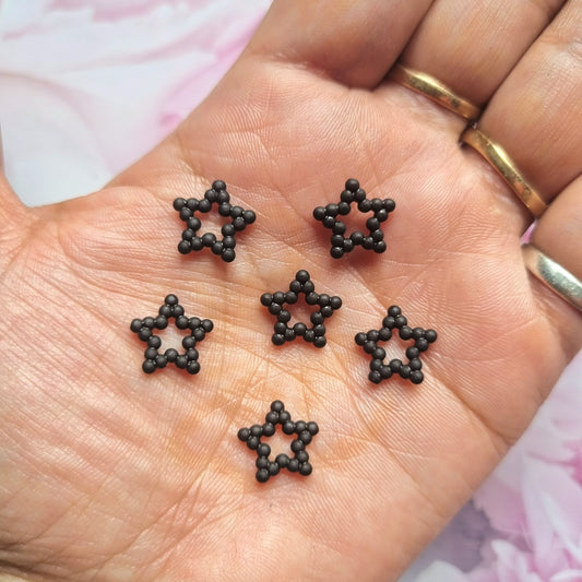 Acrylic Frosted Black Hollow Star