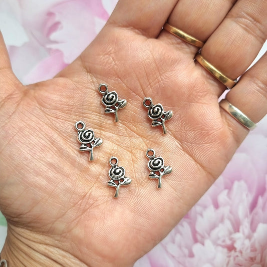 Metal Charms - Rose