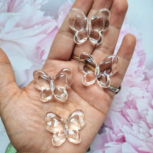 Acrylic Transparent Butterfly Beads
