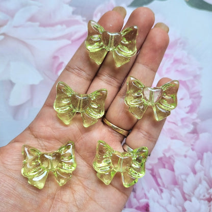 Acrylic Transparent colored Bow Beads