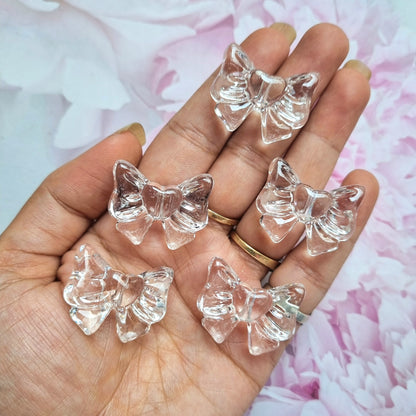 Acrylic Transparent colored Bow Beads