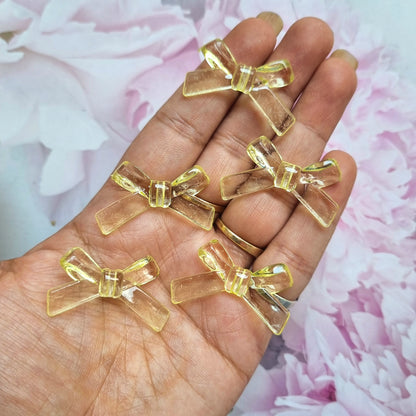 Acrylic Transparent colored Bow Beads