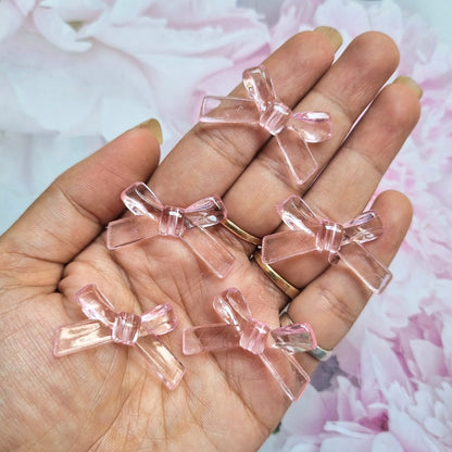 Acrylic Transparent colored Bow Beads