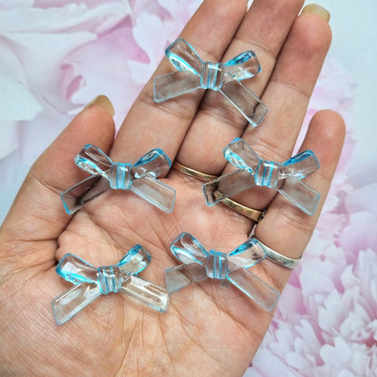 Acrylic Transparent colored Bow Beads