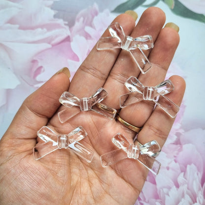 Acrylic Transparent colored Bow Beads
