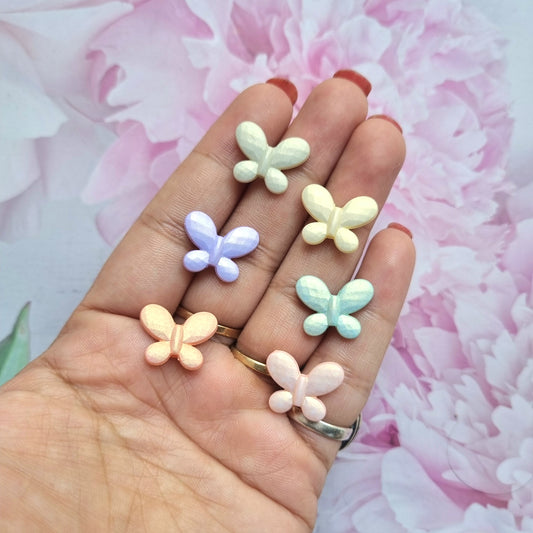 Acrylic Metallic Shade Butterfly Beads