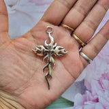Metal Charms -Fire Cross