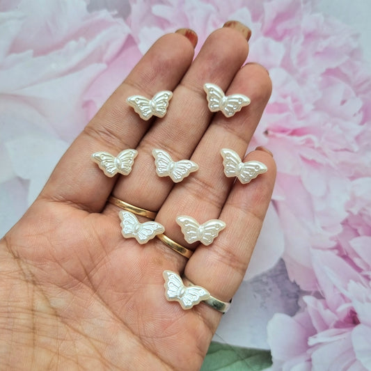 Acrylic Pearl Butterfly Beads