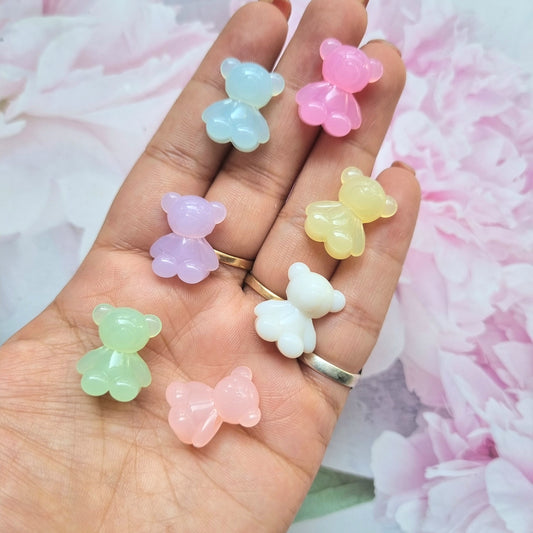 Acrylic Jelly Teddy Beads