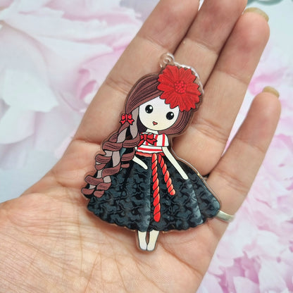 Acrylic Printed Pendant - Doll