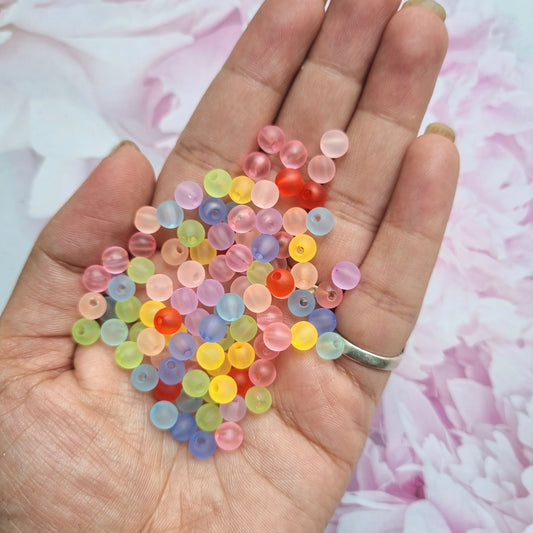 Acrylic Matte beads (6mm)
