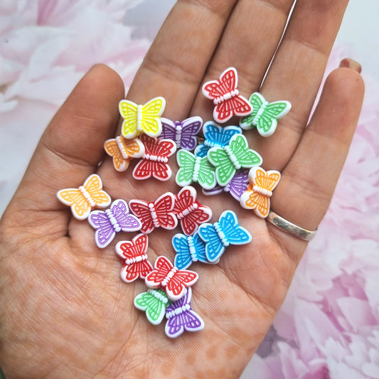Acrylic Colourful Butterfly Beads