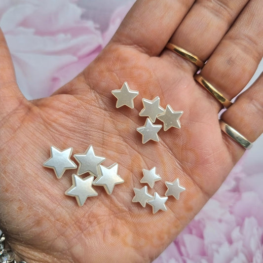 Acrylic Pearlish Star Beads