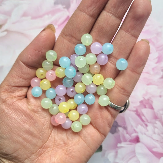 Acrylic Jelly Round Beads
