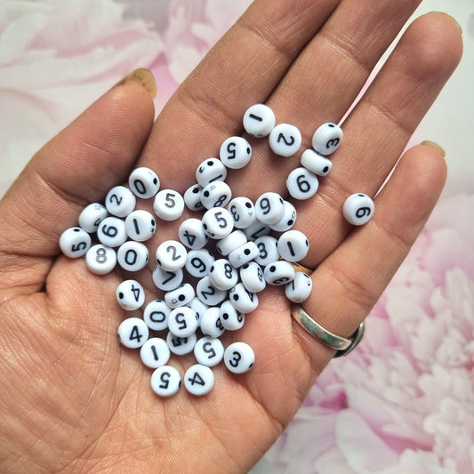 B&W Number Beads