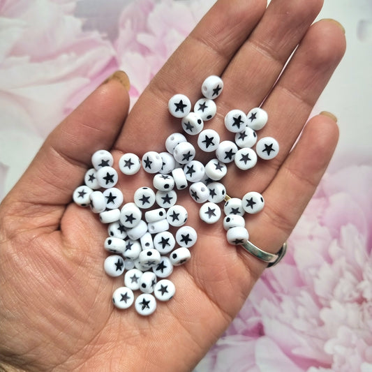 B&W Star Beads