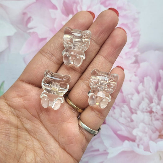 Acrylic Transparent Kitty Beads