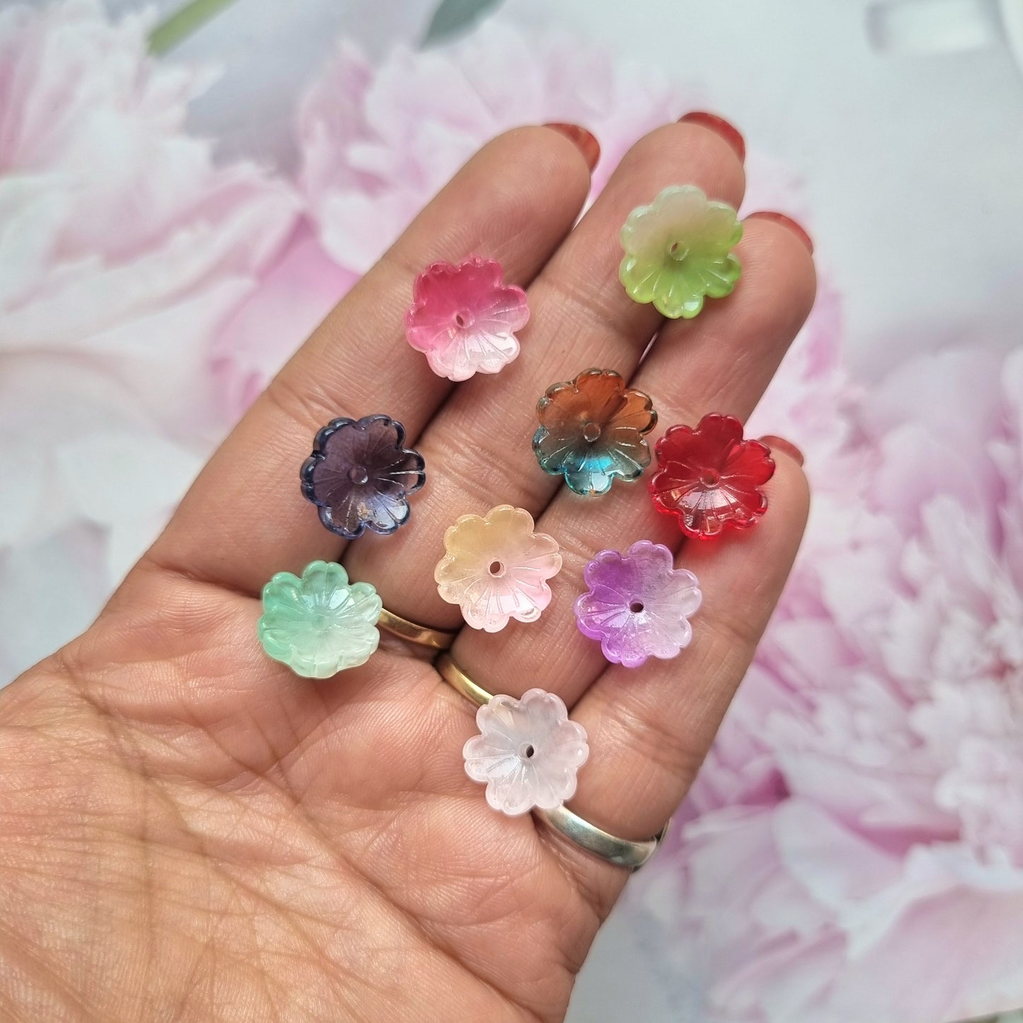 Glass Beads - Flower