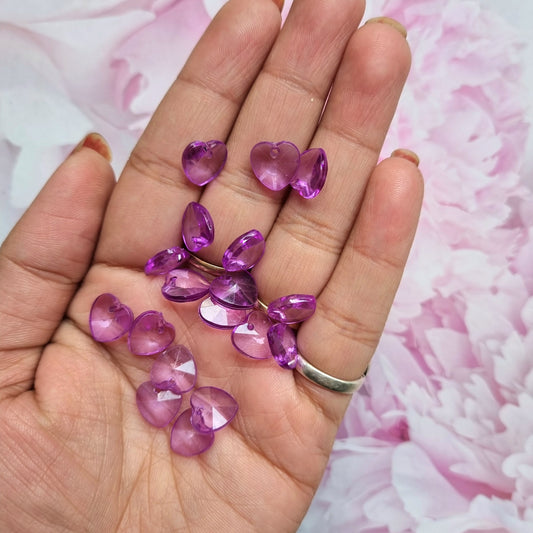 Acrylic Heart Beads
